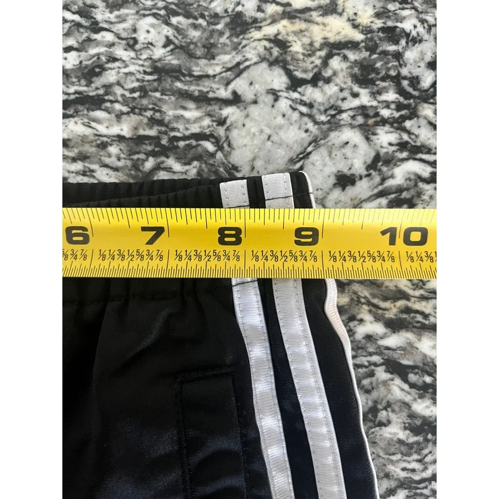 Adidas Kids Black White 3-Stripe Track Pants Joggers Size 4 Athletic Trousers